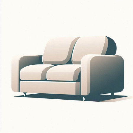 Illustration of a sofa on a white background. Vector illustration.のイラスト素材