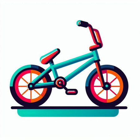 Bike icon, vector illustration. Flat design style, isolated on white background.のイラスト素材