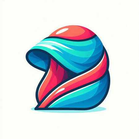 Colorful motorcycle helmet icon isolated on white background. Vector illustration.のイラスト素材
