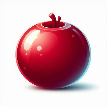 red apple on a white background, vector illustration, eps 10のイラスト素材