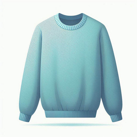 Blue sweater isolated on a white background. 3d render illustration.のイラスト素材