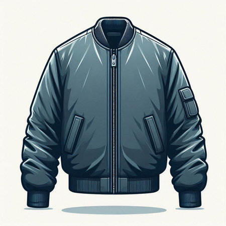 Men's jacket with a hood on a white background. Vector illustrationのイラスト素材