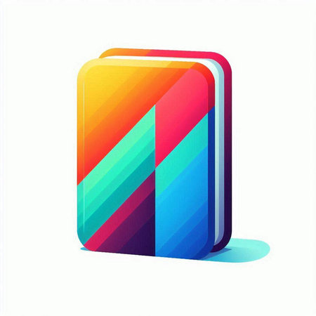 3d colorful letter I. Vector design template elements for your application or corporate identity.のイラスト素材