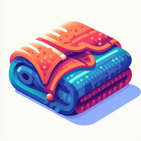 Towel icon. Isometric illustration of towel icon for web designのイラスト素材