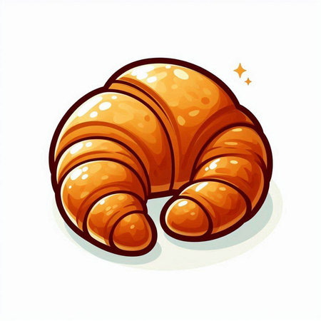 Croissant isolated on white background. Vector illustration. Eps 10のイラスト素材