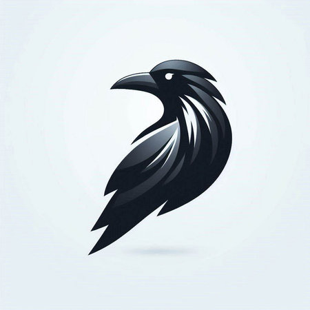 Crow logo. Design element. Vector illustration. Eps 10.のイラスト素材