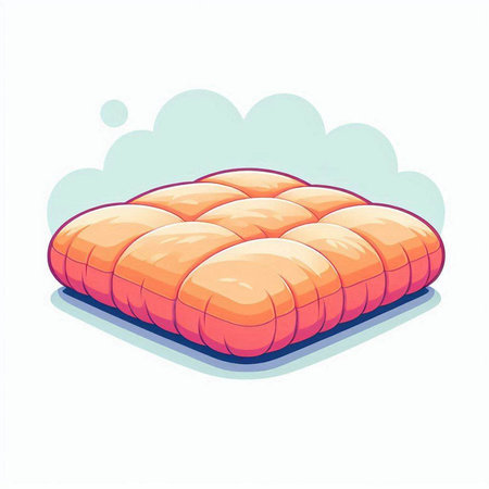 Illustration of a mattress on a white background. Vector illustration.のイラスト素材