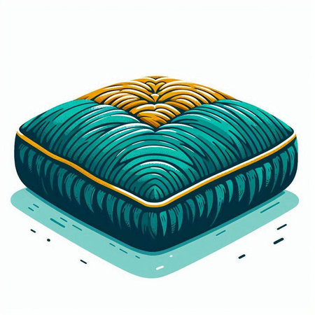 Vector illustration of a mattress. Isolated on a white background.のイラスト素材