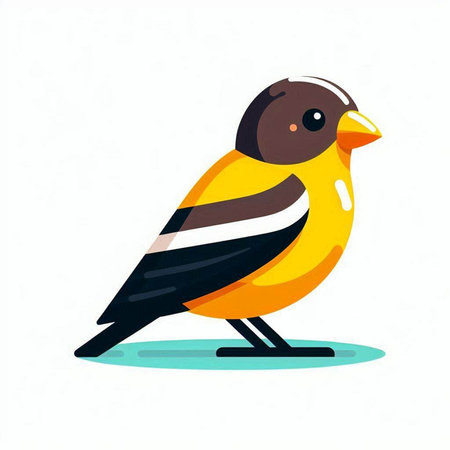 Vector illustration of a cute little bullfinch on a white backgroundのイラスト素材