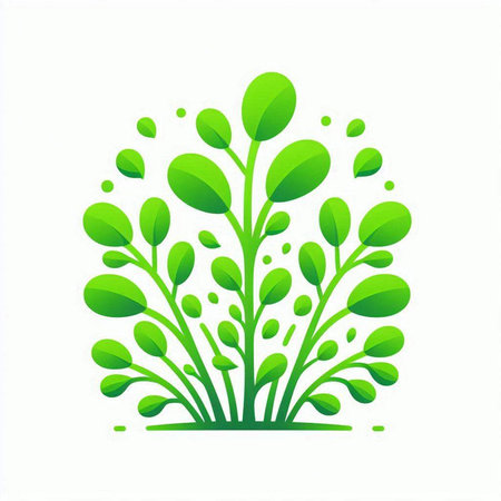 green plant icon isolated on white background. vector illustration eps10のイラスト素材