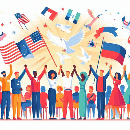 USA Independence Day. Vector illustrationのイラスト素材