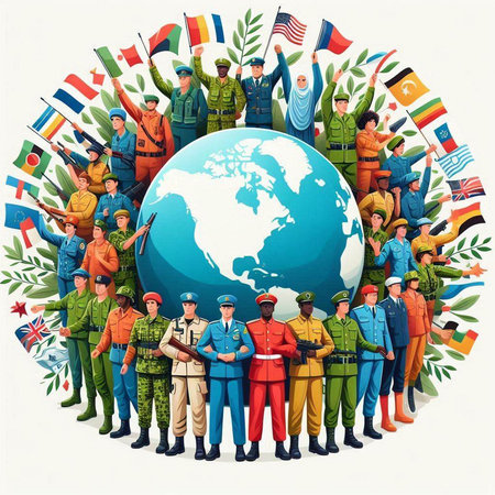 People of different nationalities and religions around the world. Illustration in vector formatのイラスト素材