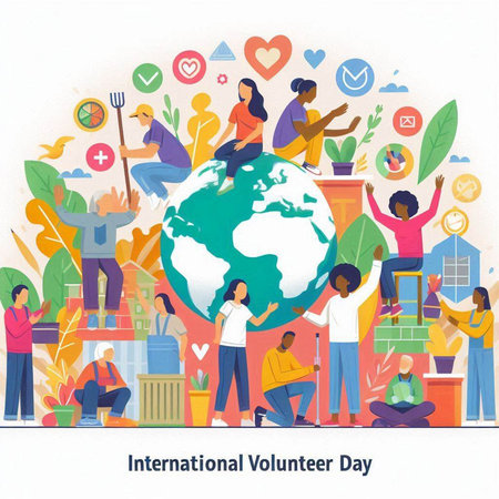 International Day of Living, flat vector illustration. World environment day concept.のイラスト素材