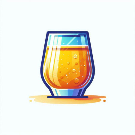 Cocktail glass isolated on a white background. Vector illustration.のイラスト素材