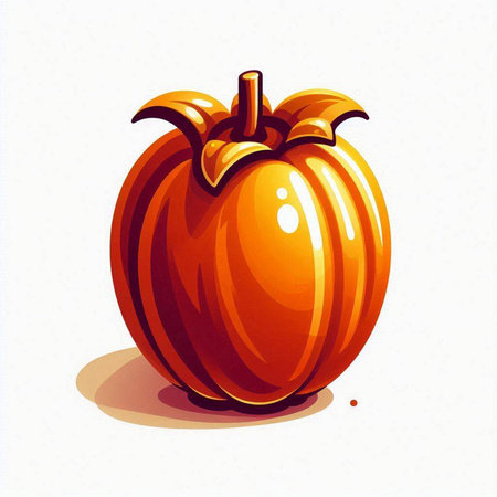Pumpkin. Vector illustration of a pumpkin on a white background.のイラスト素材