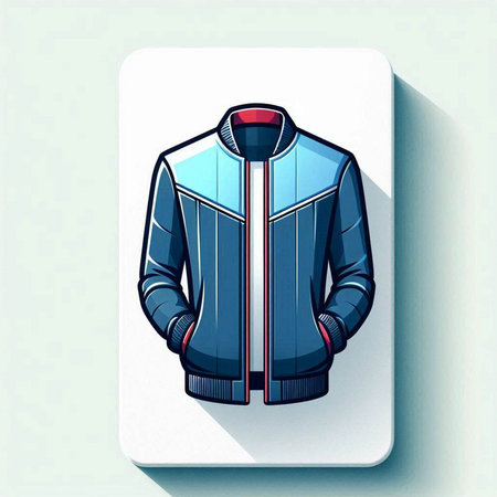 Jacket for winter sports. Vector illustration on a white background.のイラスト素材
