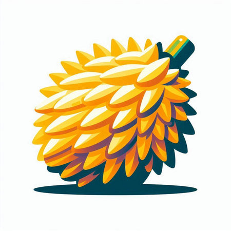 Pineapple on a white background. Vector illustration in cartoon style.のイラスト素材