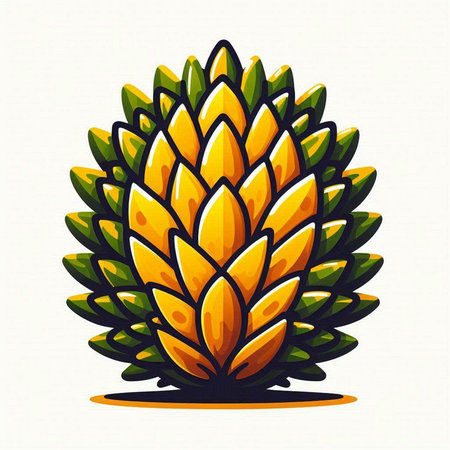 Pine cone icon isolated on white background. Vector illustration of pine coneのイラスト素材