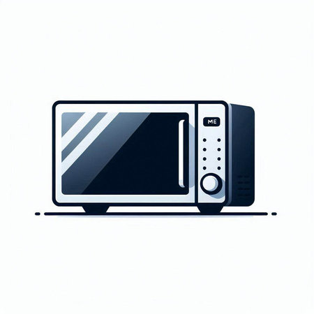 Microwave oven icon isolated on white background. Vector illustration.のイラスト素材