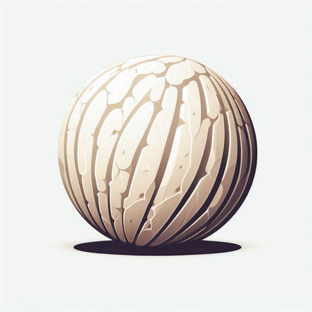 abstract 3d illustration of sphere, isolated on a white backgroundのイラスト素材