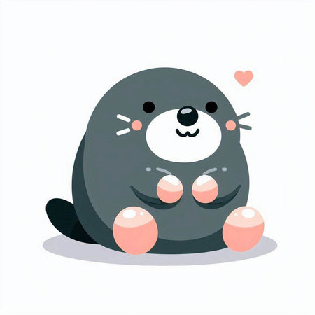 Cute baby penguin. Vector illustration in flat cartoon style.のイラスト素材