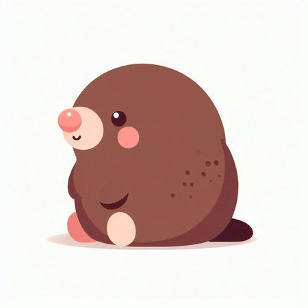 Cute cartoon hedgehog. Vector illustration on a white background.のイラスト素材