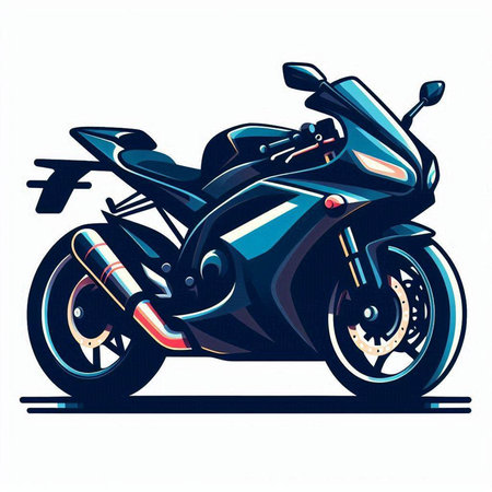 Motorcycle vector illustration. Motorcycle isolated on a white background.のイラスト素材
