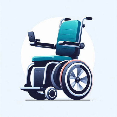 Wheelchair vector illustration. Wheelchair for disabled person. Wheelchair for disabled people.のイラスト素材