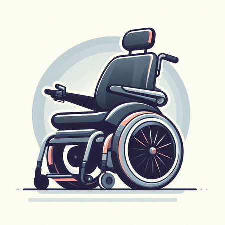 Handicapped wheelchair vector illustration. Wheelchair for disabled people.のイラスト素材