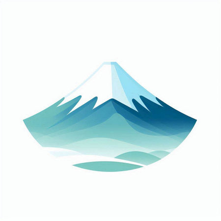 Mountain icon on a white background. Vector illustration. Eps 10.のイラスト素材