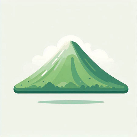 mountain with clouds in the sky, vector illustration, eps10のイラスト素材