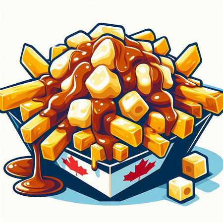 Illustration of a box full of caramel candies on a white backgroundのイラスト素材
