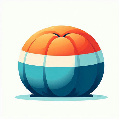 Pumpkin in the colors of the flag of Luxembourg. Vector illustrationのイラスト素材
