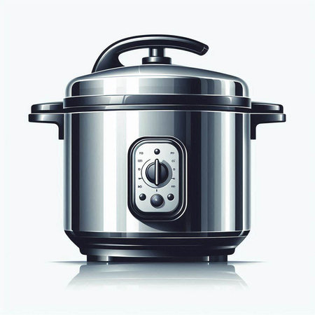Illustration of a modern electric multi cooker isolated on a white backgroundのイラスト素材