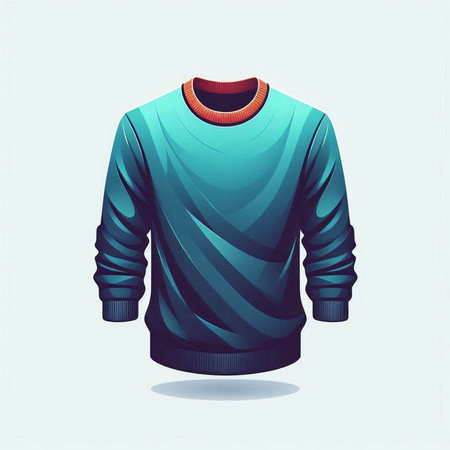 Blue sweater on a mannequin. Vector illustration for your designのイラスト素材
