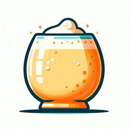 Vector illustration of a glass of beer with foam on a white backgroundのイラスト素材