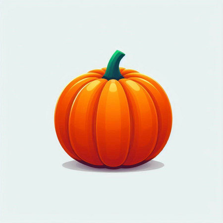Pumpkin on white background. Vector illustration. Eps 10.のイラスト素材
