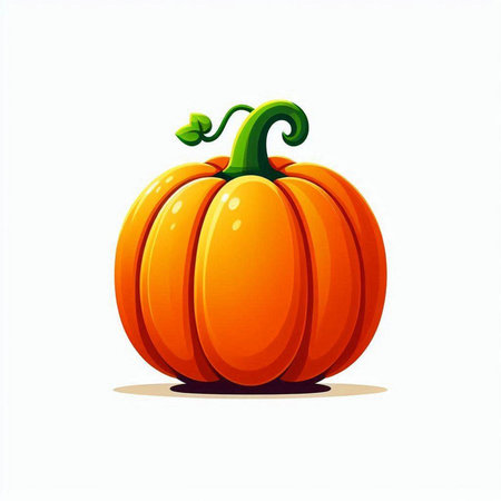 Pumpkin isolated on white background. Vector illustration. Eps 10.のイラスト素材