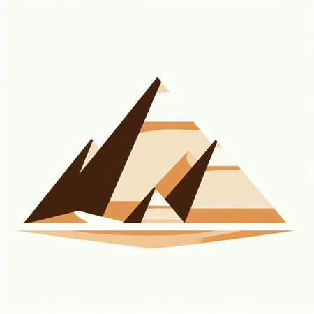 Egyptian pyramids, vector illustration, eps10, no transparencyのイラスト素材