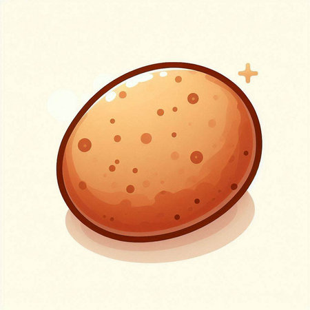 Illustration of a fresh loaf of bread on a light background.のイラスト素材