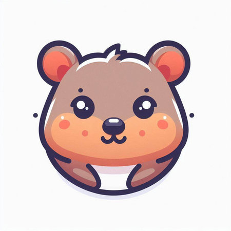 Cute hamster vector illustration. Cute cartoon hamster character.のイラスト素材