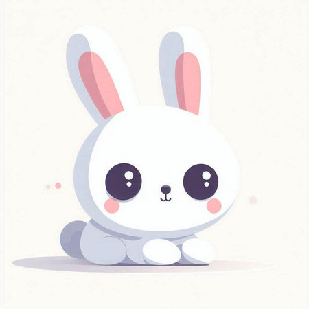 Cute little rabbit. Vector illustration. Cute cartoon character.のイラスト素材