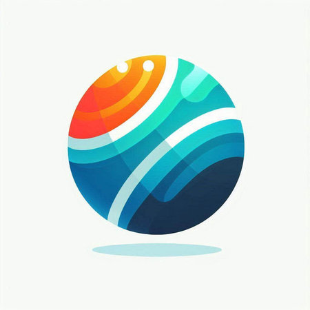 abstract colorful sphere on white background, vector illustration eps10のイラスト素材