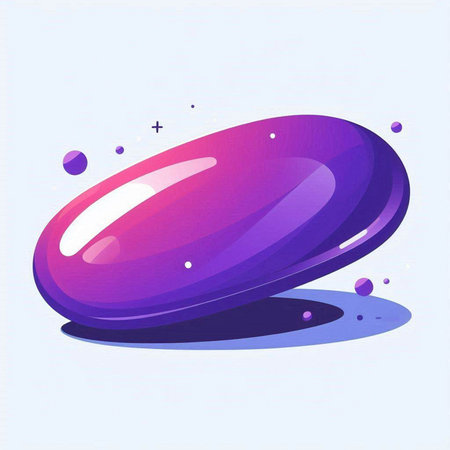 Illustration of a purple pill on a white background. Vector illustrationのイラスト素材