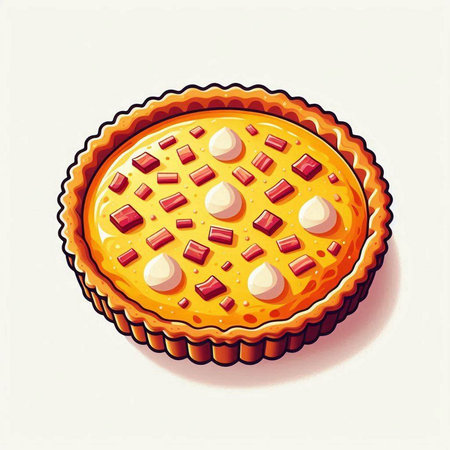 Illustration of a pie on a white background. Vector illustration.のイラスト素材