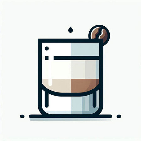 Cocktail icon in flat style. Vector illustration on white background.のイラスト素材