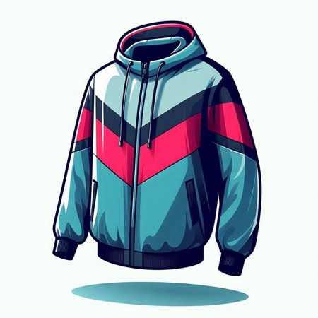 jacket for winter sports on a white background. vector illustration.のイラスト素材