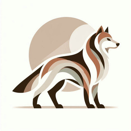 Funny fox. Vector illustration of a fox on a white background.のイラスト素材