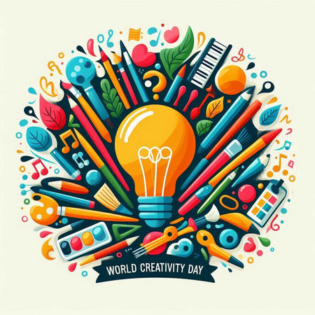 Colorful vector cartoon illustration of Back to School theme objects, symbols and itemsのイラスト素材