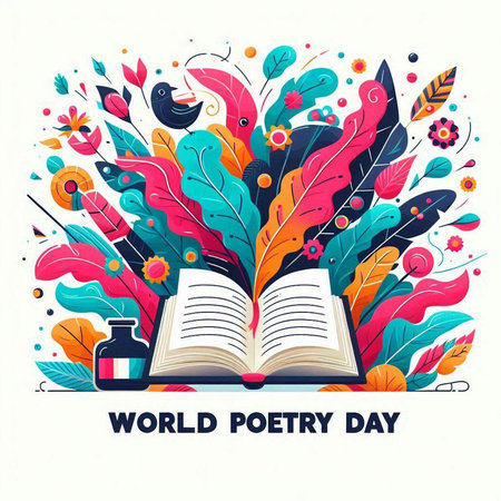 World Poetry Day. Vector Illustration of World Poetry Day.のイラスト素材